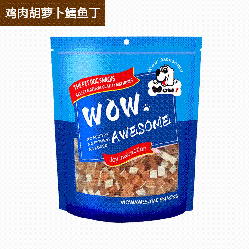 沃奥森狗零食鸭肉肠鸡肉肠一口切片泰迪金毛法斗磨牙训狗奖励肉条
