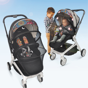 jobibi婴儿车蚊帐全罩式通用纱罩防护罩网纱透气高景观宝宝