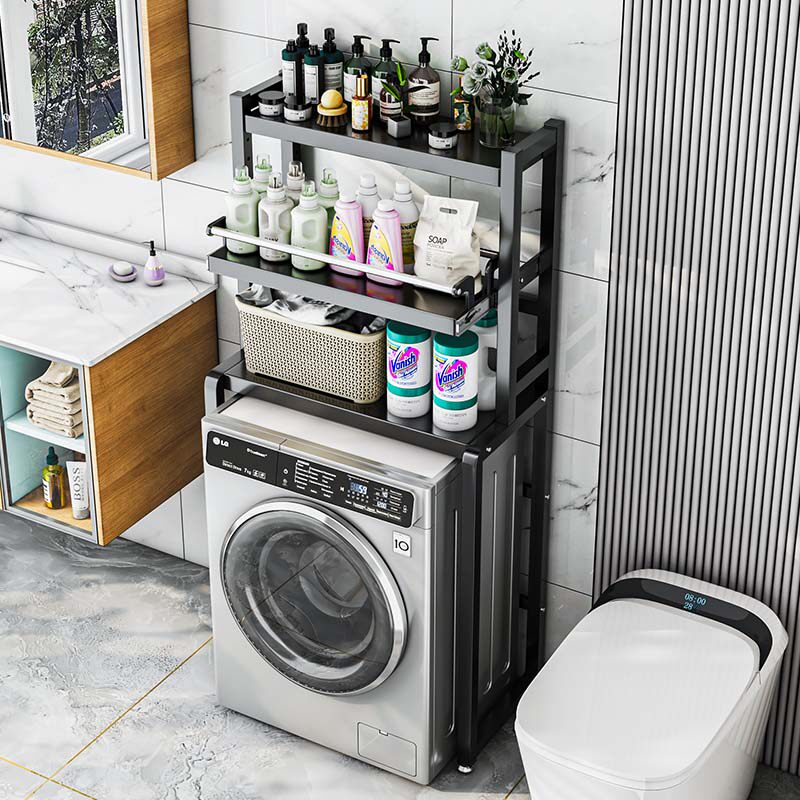 抽拉卫生间滚筒洗衣机置物架上方收纳落地多层浴室厕所架子可调节