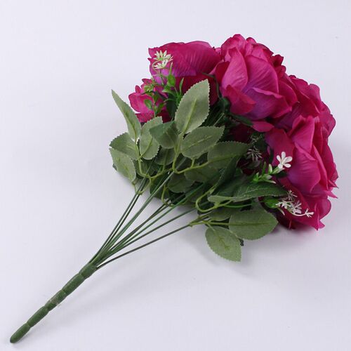 Artificial Silk Red Rose Bouquets Simulation Blue Fake跨境专
