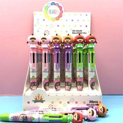 Hand account pen cartoon six-color ballpoint pen stationery