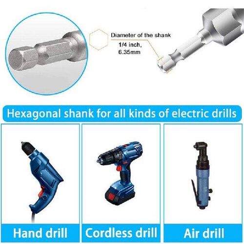 A15F-Magnetic Nut Driver Set, Impact Driver Bit Set, Metric