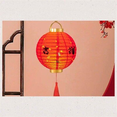 With Lighting Chinese Lantern DIY Materials With Handle