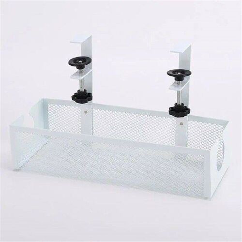 No Drilling Cable Tray Side Opening Desk Cable Organizer