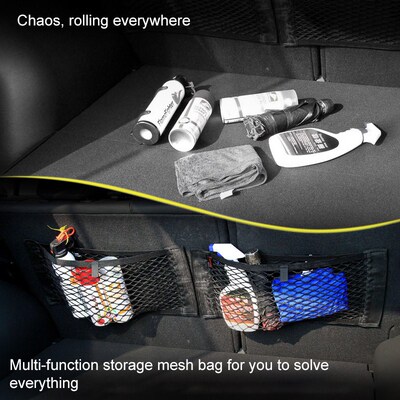 Car Back Rear Trunk Organizer Net Mesh Seat Elastic String M