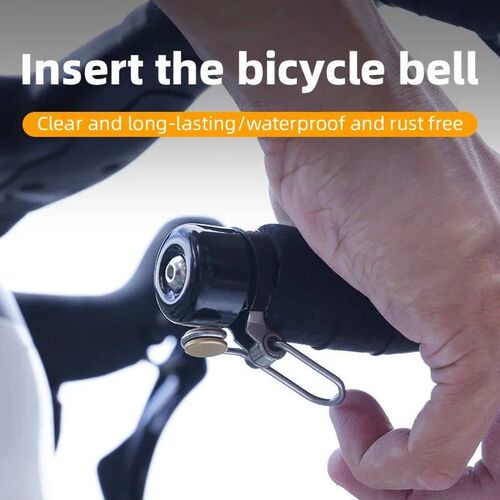 BKPTX Bicycle Bell Curved Handlebar Plug Bell Horn Waterproo