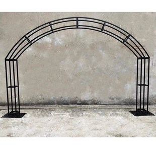 拱门桁架弧形半圆铁艺造型婚庆支架花门架圆弧铁拱形架子长廊定制