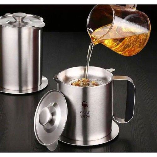 Oil Bottle Container Oil Strainer Pot Oil Bottle Stainless