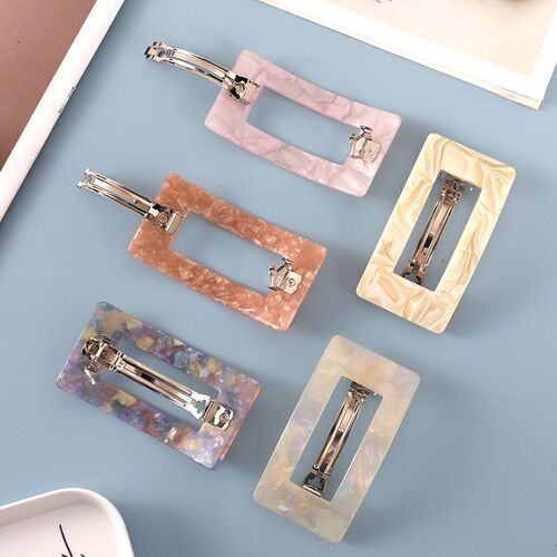 Fashion Acetate Geometric Hair Clips for Women Girl Headband