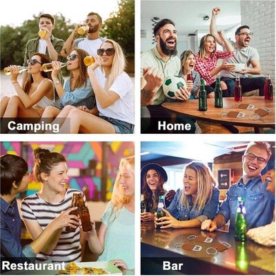 ABIY 24 Pcs Dye Leather Bottle Opener Keychain Sublimation