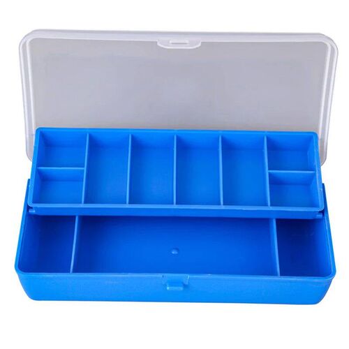 Portable Fishing Tackle Box 11 Compartments Double-deck Stor