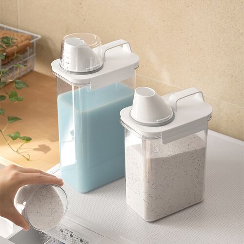 Airtight Laundry Detergent Powder Storage Box Clear Washing