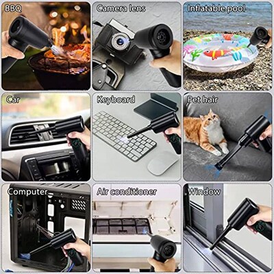 7500mAh Portable Compressed Air Duster Multi Air Blower & Va