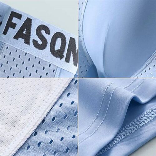 Ice Silk Men Panties Soft Seamless Briefs Summer Hollow Man