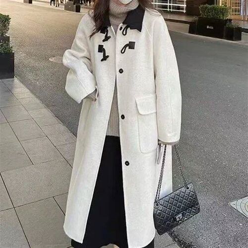 2023 New Wool Coat Coat Female Korean Version Loose Hepburn