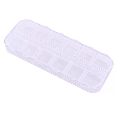 Nail Art Tool and Accessories Storage Box, Flip-top 12-compa