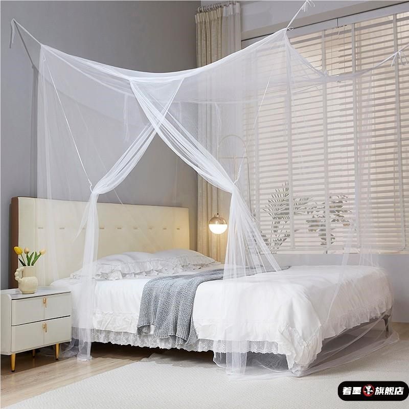 农村老式架子床蚊帐家用人床传统加密1.8米大床卧室1.5绑绳通用