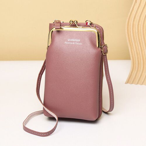 2023 Women Wallet Solid Color Leather Shoulder Straps Should