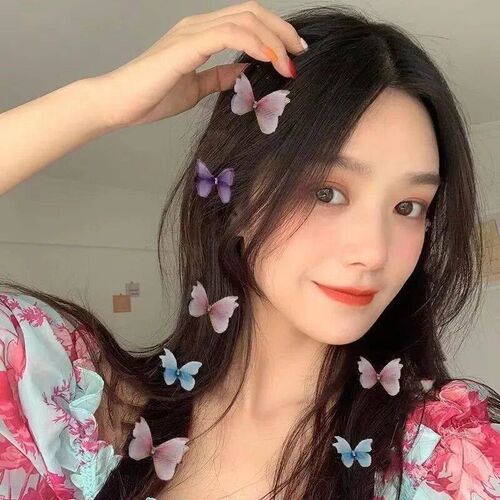5PCS New Cute Princess Mesh Double-layer Butterfly Lovely Gi