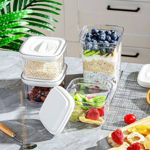 Simple Rotating Sealed Jar for Snack Light Food PET Food Gra