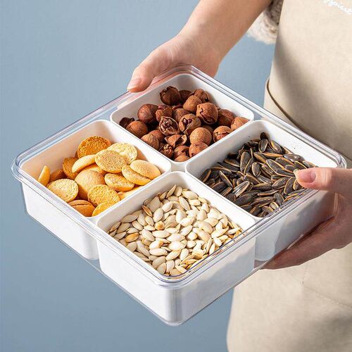 Snack tray and dried fruit box for the living room, transpar