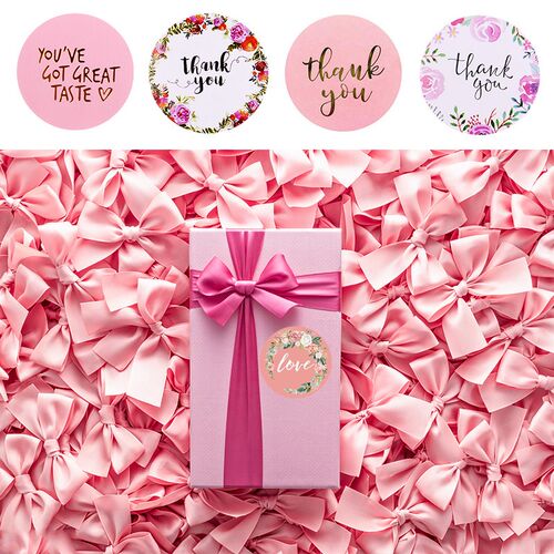 500pcs/Roll 2.5cm Thank You Stickers Seal Labels Gift Packag