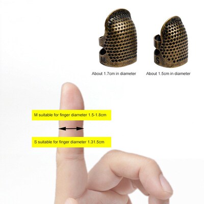 1pcs Retro Finger Protector Antique Thimble Anti Slip Ring H