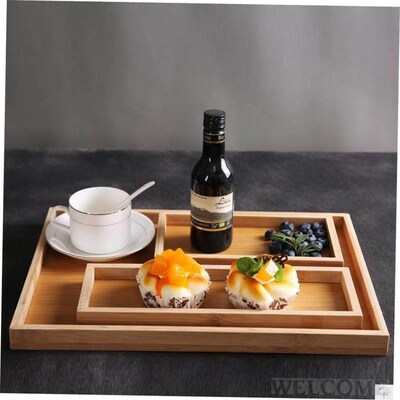 Bamboo wooden tray hotel fruit plate dessert plate snack