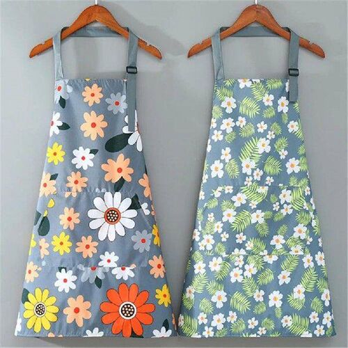 Cute Flower Kitchen Household Oil-Proof Cooking Apron For