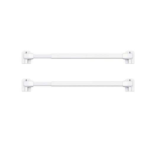 2Pcs Adjustable Curtain Rod Bathroom Bar Shower Extendable T