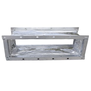 风机盘管角铁法兰铝箔软连接出风口弯头中央空调通风管道帆布管道