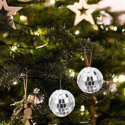12 Pcs Disco Mirror Ball Balls Mini Balloons Decoration