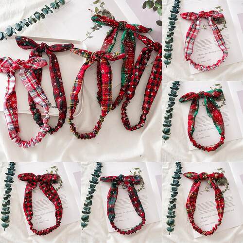 Christmas Grid Headband Merry Christmas Decor For Home 2022