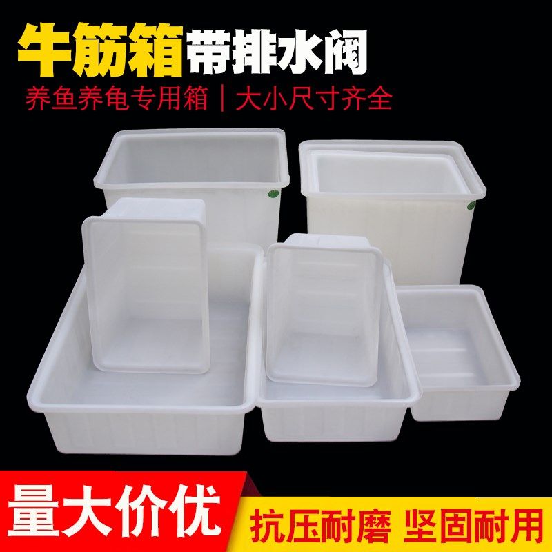 加厚大号牛筋水箱塑料长方形水产养殖养鱼养龟盆带排水门洗车桶,家庭/个人清洁工具,水桶,淘宝优惠券,粉丝福利购,淘宝优惠卷