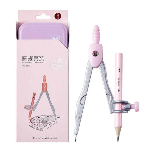 8 In1 Compass Ruler Mathematical Geometry Plate Portable Iro