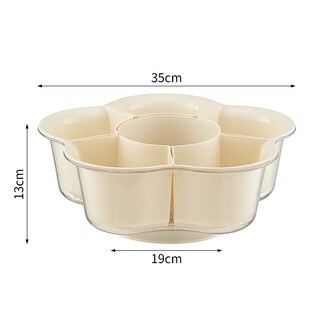 Rotatable Partitioned Veggie Tray for Kitchen Rotating Veggi