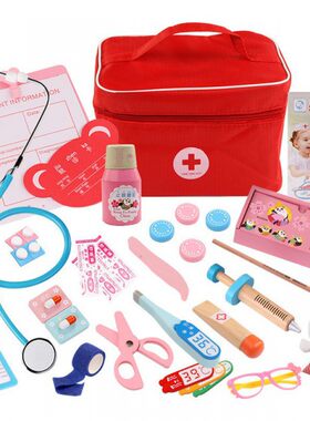 Baby Wooden toy Funny play Real Life Cosplay Doctor Dentist