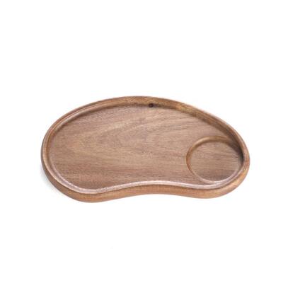 Leaf plate coffee Dim sum tray wooden tableware