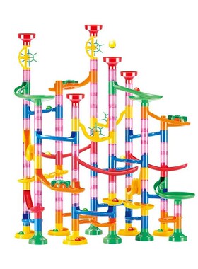 Marble Run Race Track Building Blocks Kids 3D Maze Ball Roll