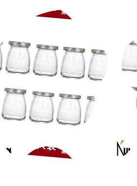 10 separate glass bottles small 50ml75ml100ml sealed jars