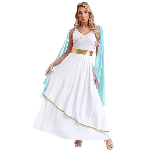 Womens Ancient Greek Dress Greece Roman Queen Robe Carnival