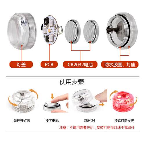 LED Submersible Light 防水LED潜水蜡烛灯遥控鱼缸水底灯