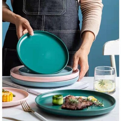 dinner plates ceramic steak plate dishes 西餐盘 western food