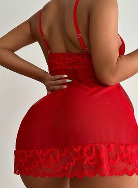 Sexy Sleepwear DeepV Night Dress Women Sleeping Nightgown R