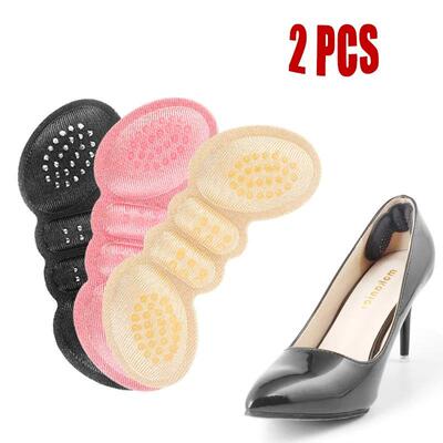 4pairs High Heel Insoles Butterfly Adjust Size Heel Liner Gr