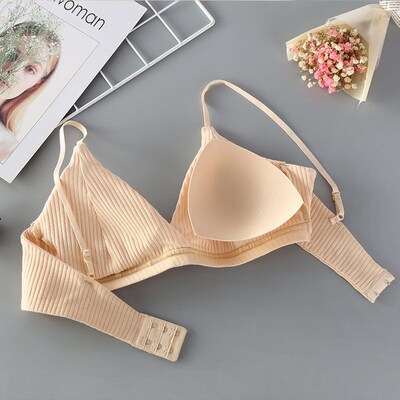 DeRuiLaDy Soft Bralette Deep V Seamless Bras For Women Thin