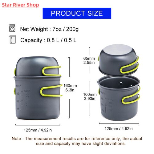 Outdoor Camping Tableware Kit Outdoor Cookware Set Foldable