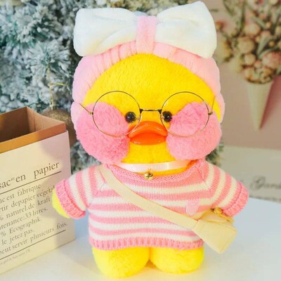 30cm Cute Lalafanfan Yellow Ducks Stuffed Soft Toy Kawaii So