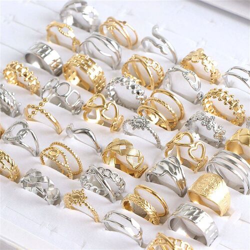 10/20pcs/lot Fashion Stainless Steel Adjustable Opening Ring