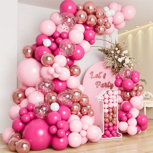Pink Macaron Balloon Garland Arch Kit Wedding Birthday Party